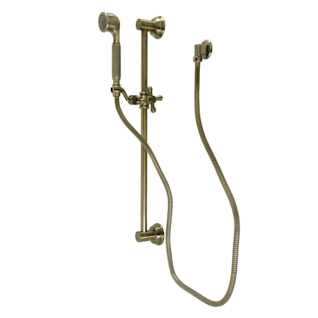 Kingston Brass KAK3323W3 Hand Shower Combo with Slide Bar, Antique Brass KAK3323W3